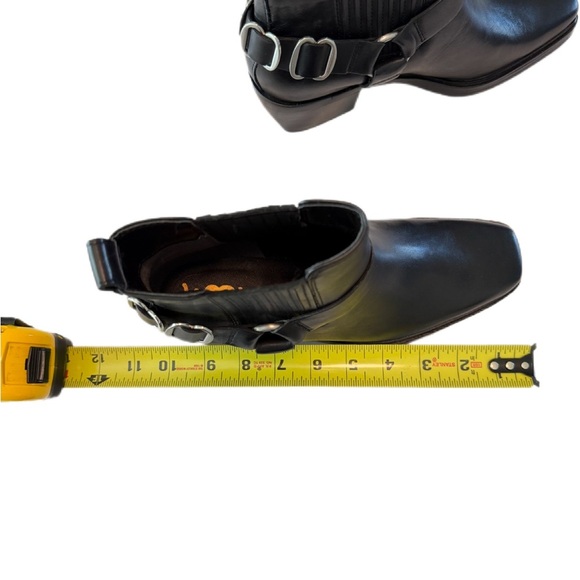 Sam Edelman Black Bellamie Square Toe Ankle Boot Bootie with Hardware - Size 6.5 - Picture 15 of 16